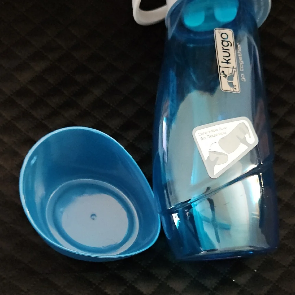 Kurgo The Gourd H2O Bottle & Bowl 24oz blue NEW Dog Walking Hiking Camping NWT